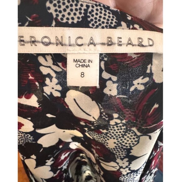 Veronica Beard Goldie Floral Pintuck Blouse 100% Silk, Womens Size 8 - Picture 6 of 6